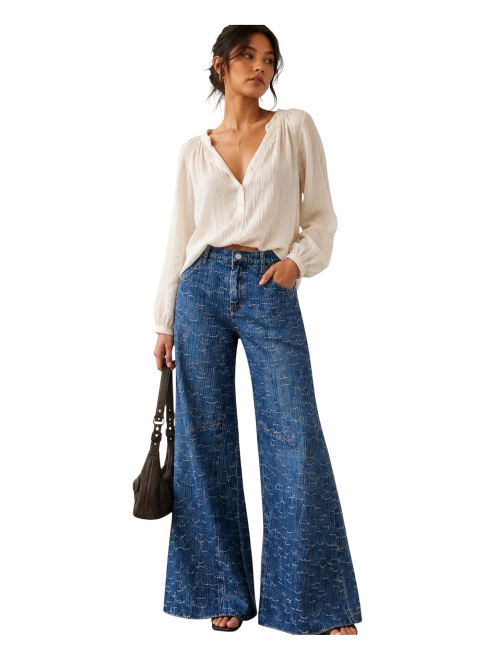 Free People Front Row Wide Leg
Flare Jeans SZ 27 NWT